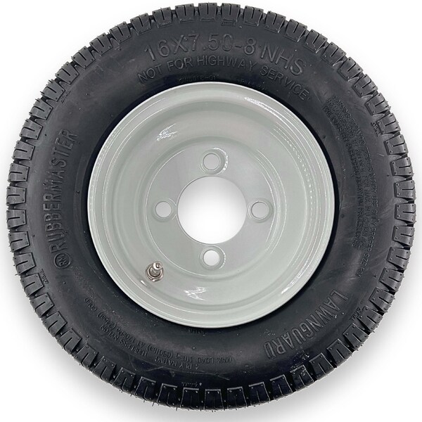 Rubbermaster - Steel Master Rubbermaster 16x7.50-8 4 Ply LawnGuard Tire and 4 on 4 Stamped Wheel Assembly 598978 - main